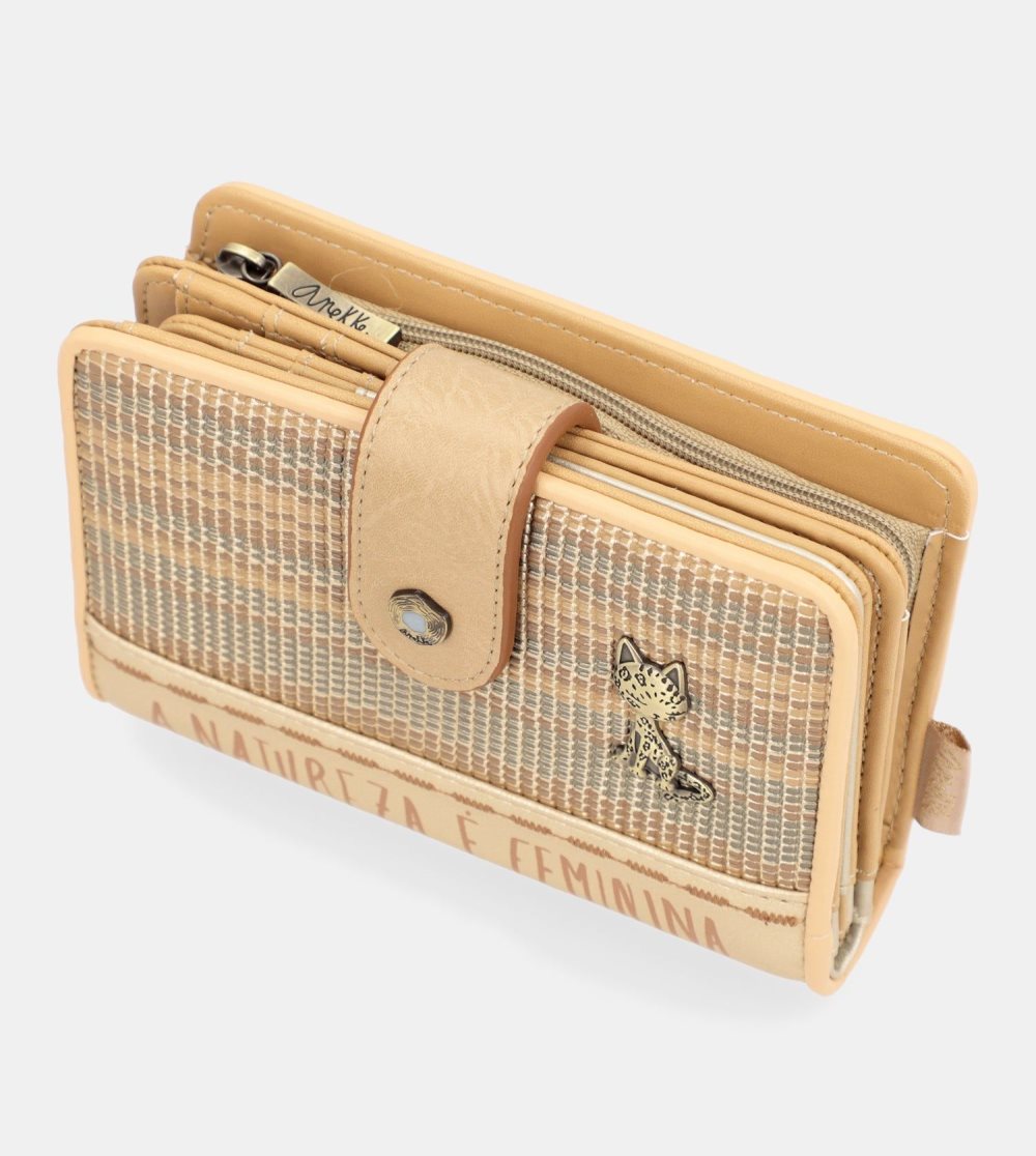 Penazenky Anekke Nature Pachamama Gold Medium Rfid Wallet Damske | 7536021-EI