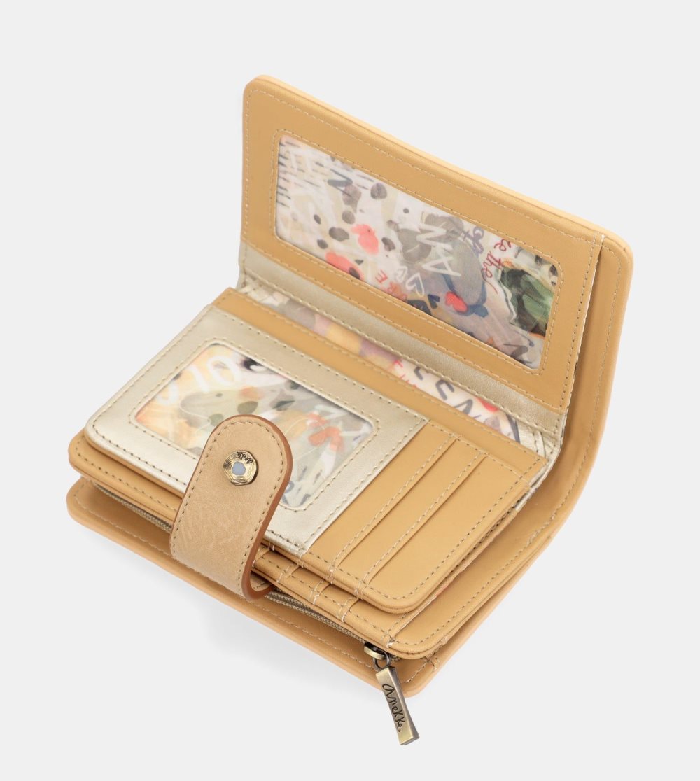 Penazenky Anekke Nature Pachamama Gold Medium Rfid Wallet Damske | 7536021-EI