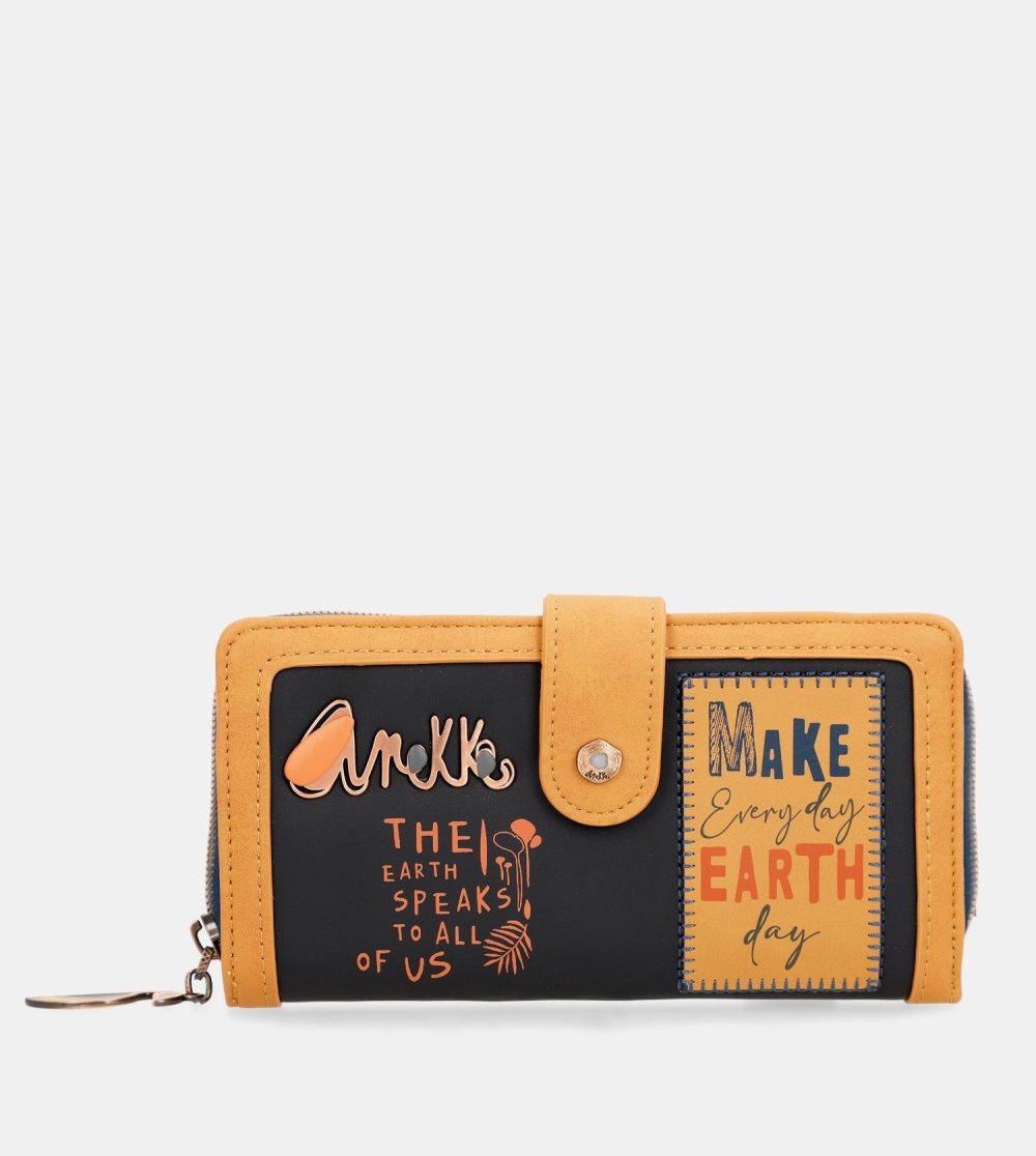 Penazenky Anekke Nature Pachamama Navy Blue Large Rfid Wallet Damske | 7810493-LR
