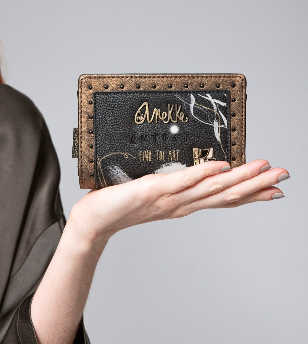 Penazenky Anekke Nature Shodo Black Flexible Rfid Wallet Damske | 5167983-KN