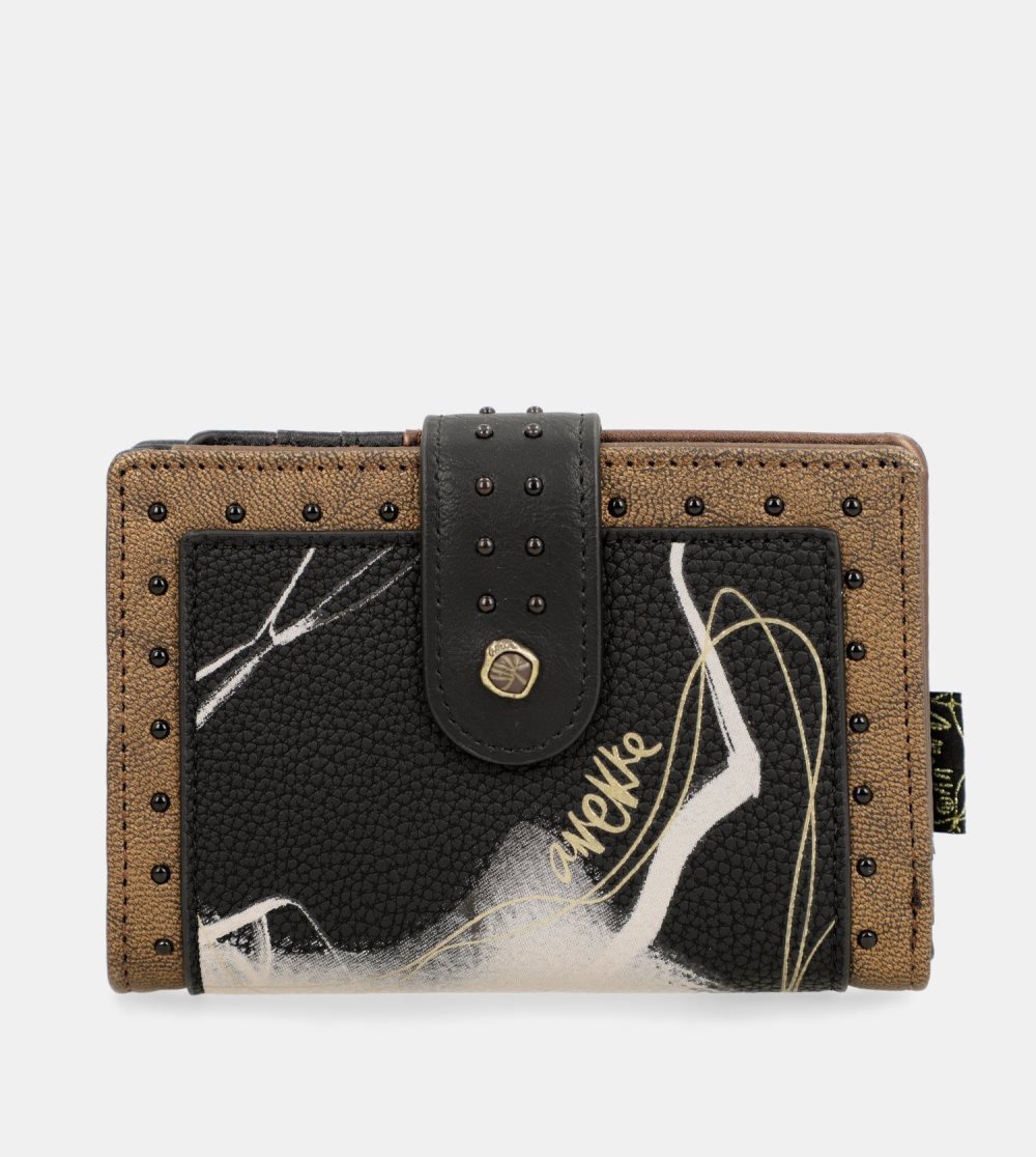 Penazenky Anekke Nature Shodo Black Flexible Rfid Wallet Damske | 5167983-KN
