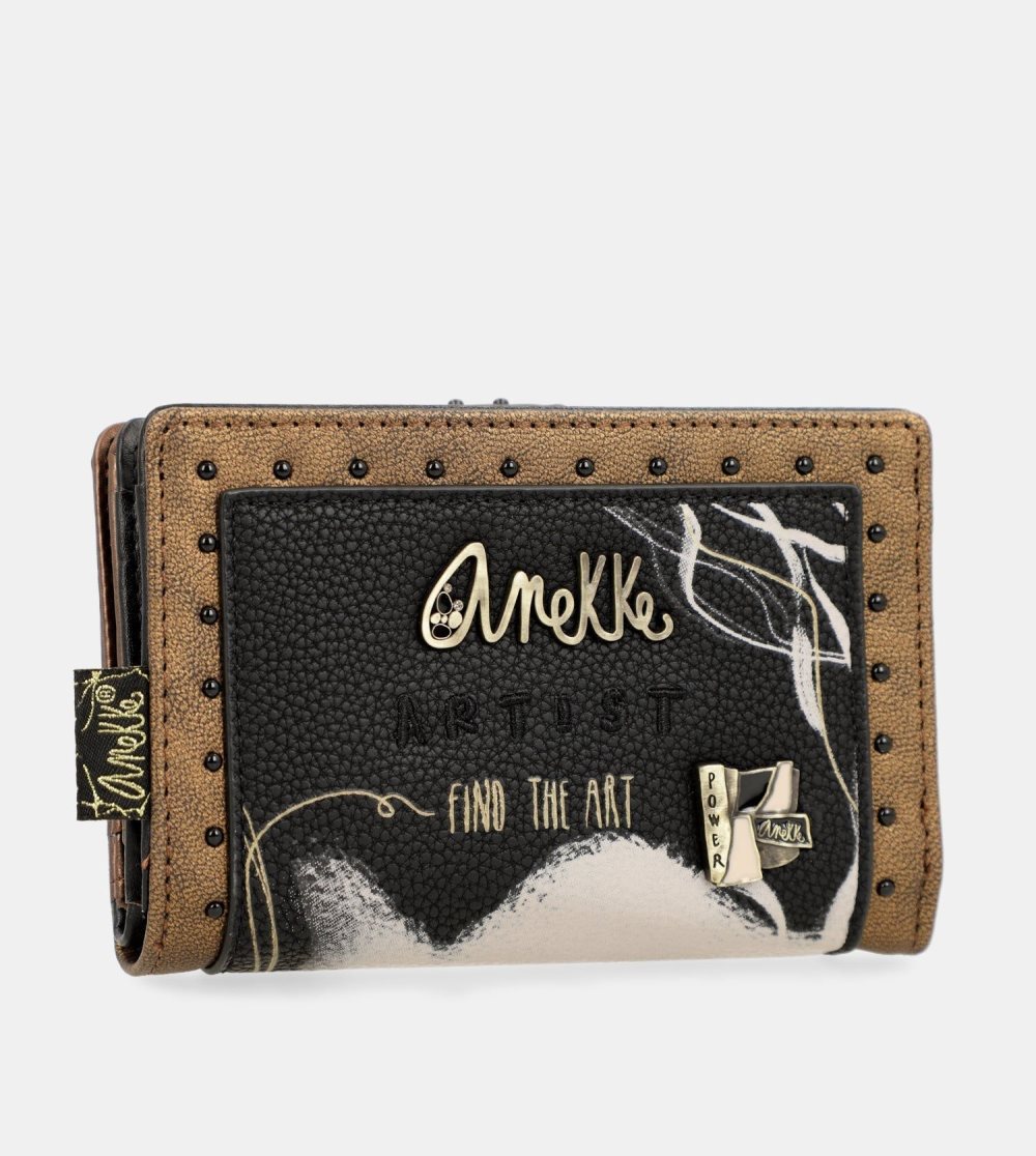 Penazenky Anekke Nature Shodo Black Flexible Rfid Wallet Damske | 5167983-KN