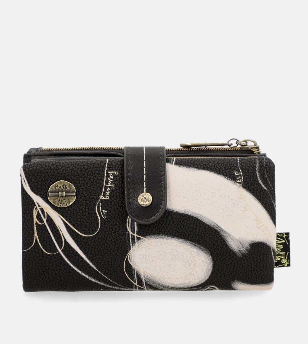 Penazenky Anekke Nature Shodo Black Rfid Flexi Wallet Black Damske | 7204361-BA