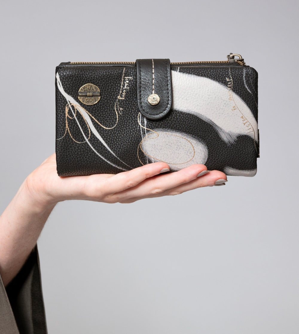 Penazenky Anekke Nature Shodo Black Rfid Flexi Wallet Black Damske | 7204361-BA