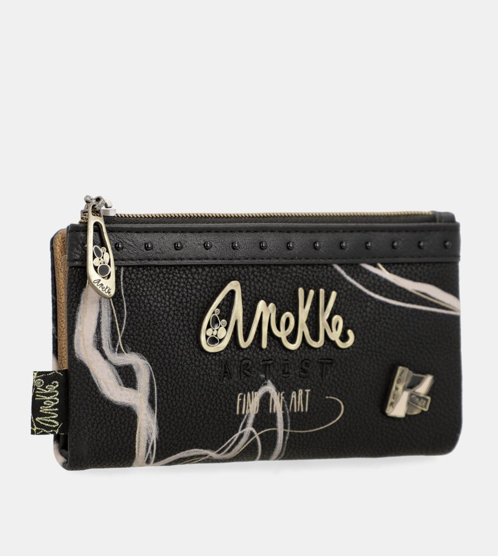 Penazenky Anekke Nature Shodo Black Rfid Flexi Wallet Black Damske | 7204361-BA