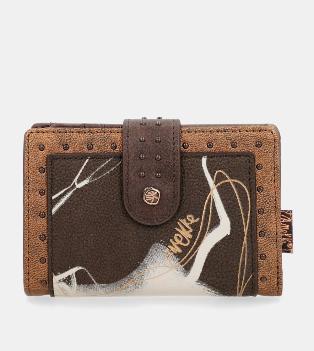 Penazenky Anekke Nature Shodo Brown Flexible Rfid Wallet Damske | 9678320-HV