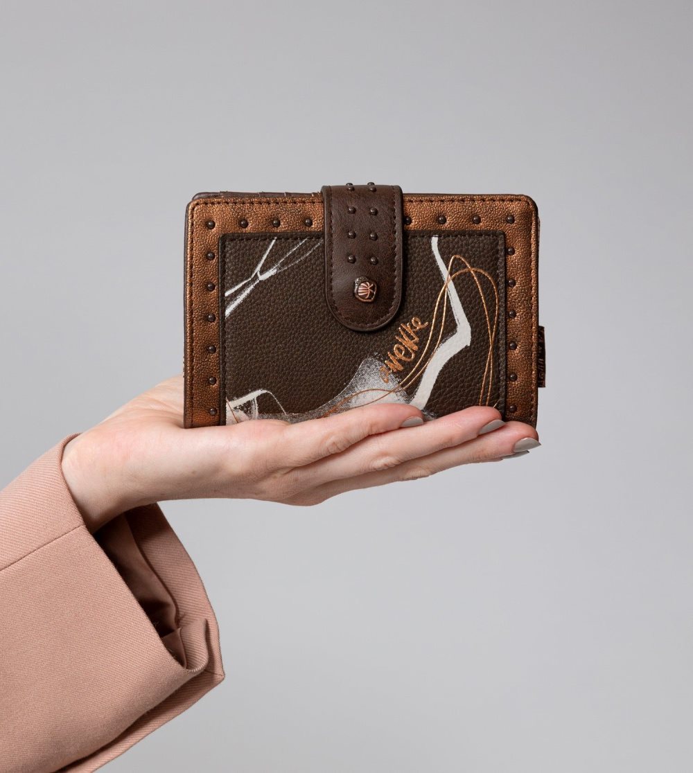 Penazenky Anekke Nature Shodo Brown Flexible Rfid Wallet Damske | 9678320-HV
