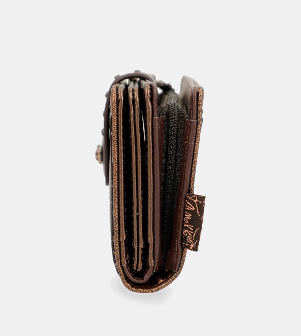 Penazenky Anekke Nature Shodo Brown Flexible Rfid Wallet Damske | 9678320-HV