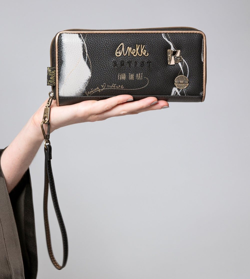 Penazenky Anekke Nature Shodo Large Black Rfid Wallet Damske | 0185436-HA