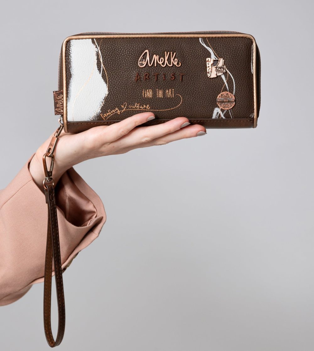 Penazenky Anekke Nature Shodo Large Brown Rfid Wallet Damske | 4250678-UF