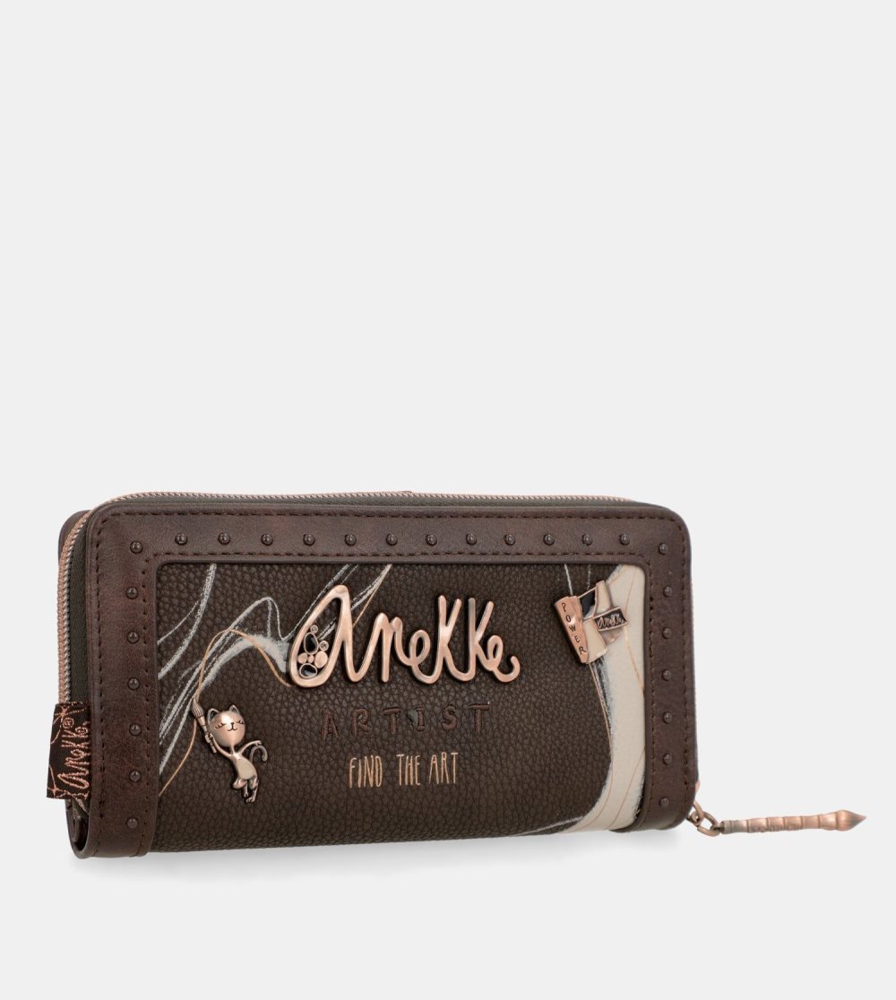 Penazenky Anekke Nature Shodo Large Brown Rfid Wallet Nature Shodo Damske | 7826914-DQ