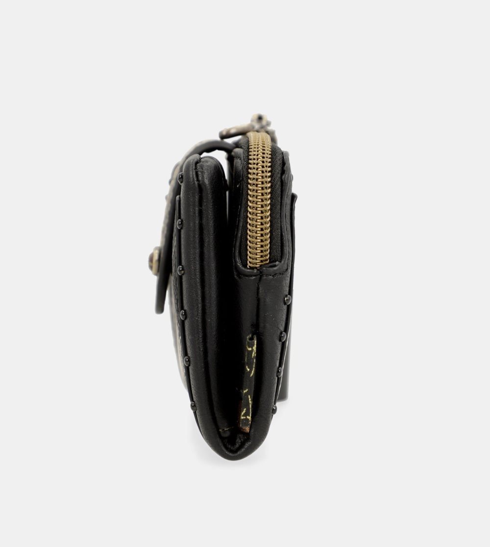 Penazenky Anekke Nature Shodo Small Black Rfid Wallet Damske | 4285760-IL