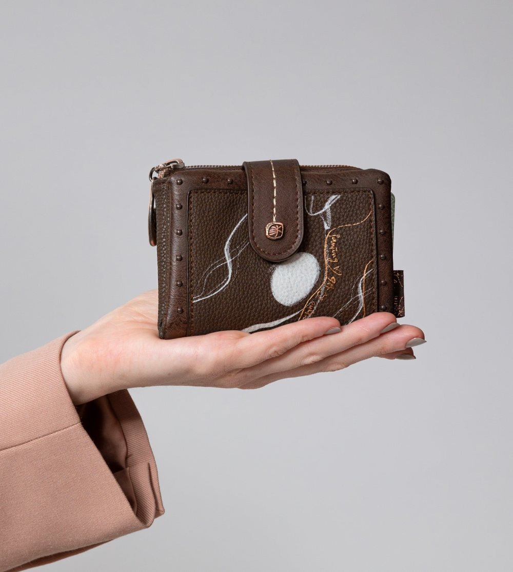 Penazenky Anekke Nature Shodo Small Brown Rfid Wallet Damske | 7304921-VG