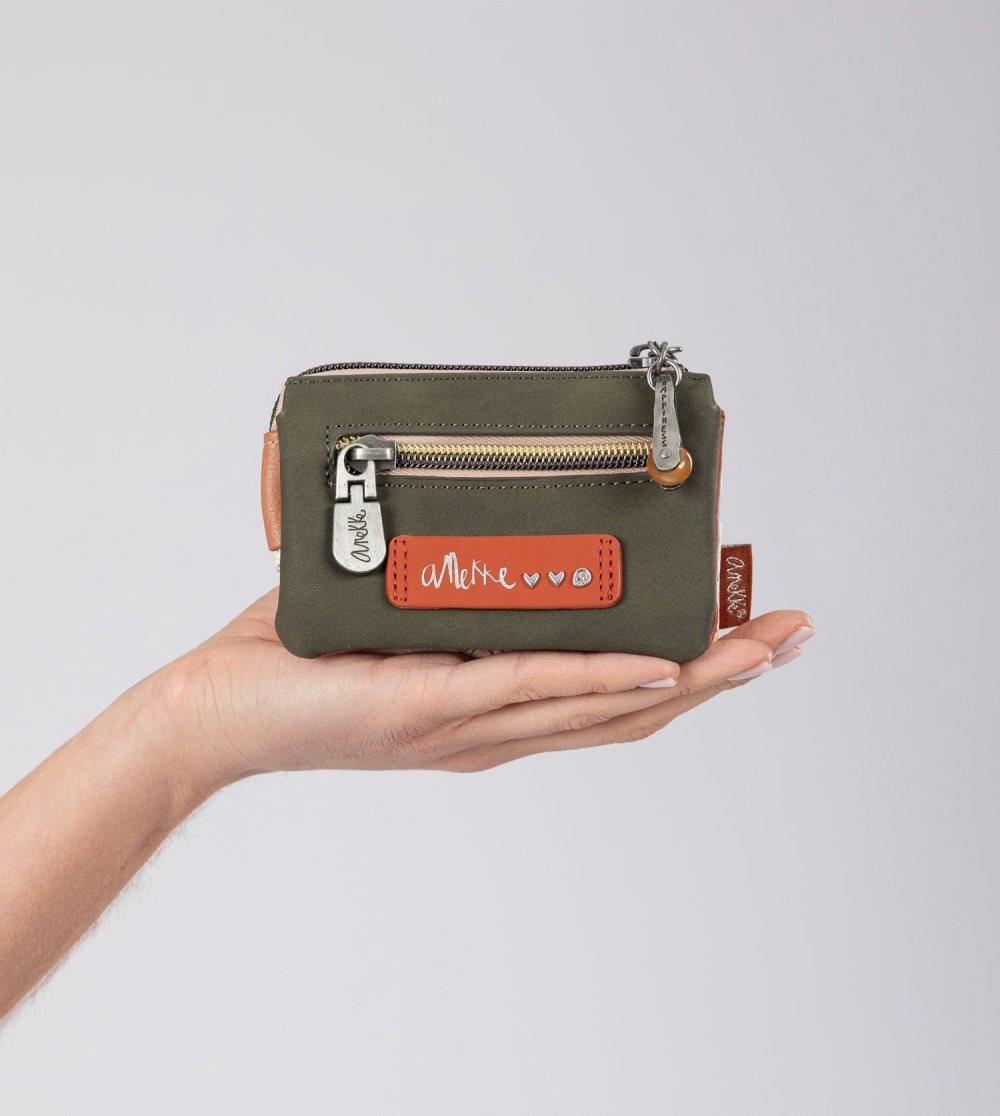Penazenky Anekke Peace & Love Camel 3-compartment Coin Purse Damske | 7431096-KY