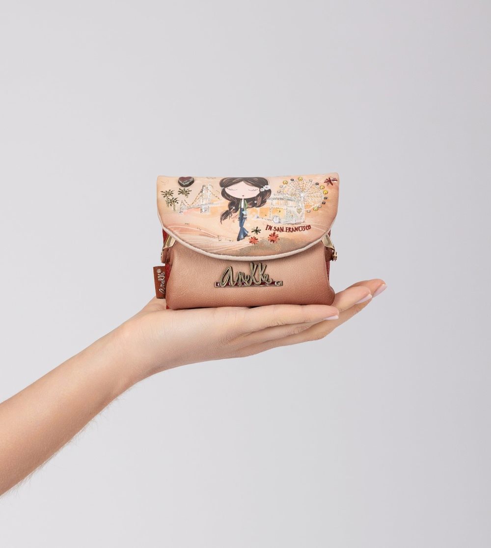 Penazenky Anekke Peace & Love Camel Coin Purse With Flap Damske | 5473201-QZ