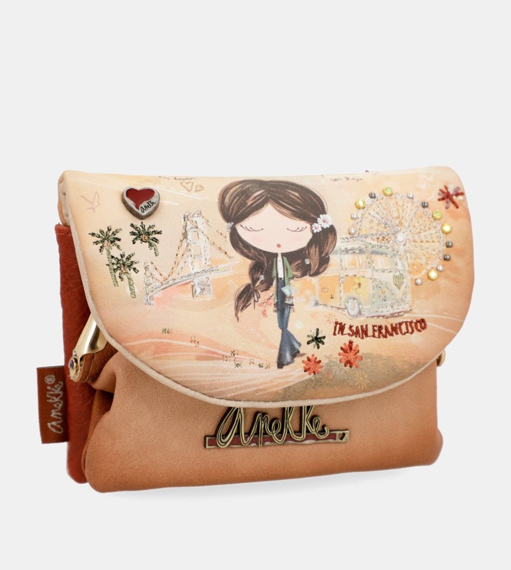 Penazenky Anekke Peace & Love Camel Coin Purse With Flap Damske | 5473201-QZ