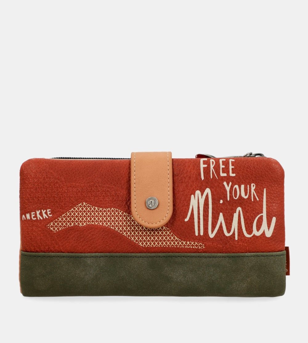 Penazenky Anekke Peace & Love Camel Large Rfid Wallet Damske | 5639421-AX