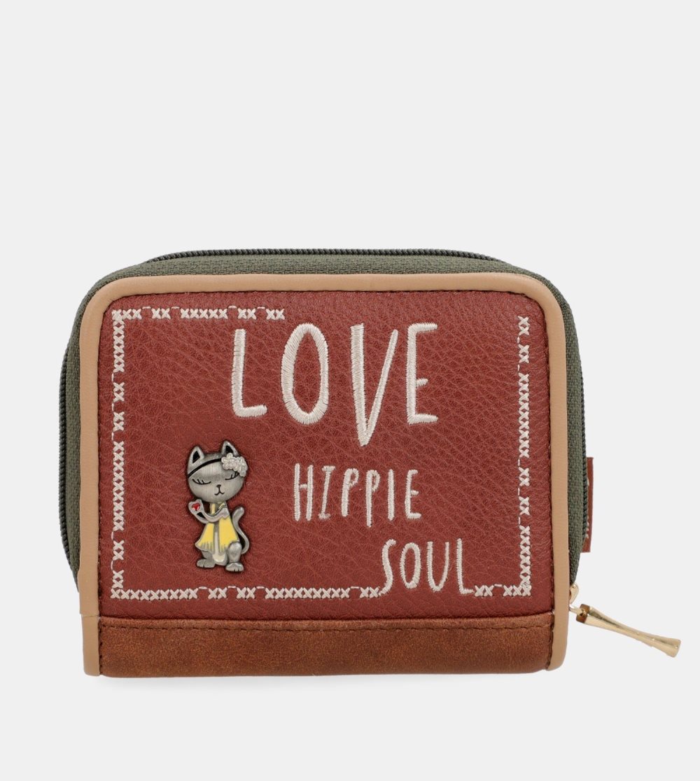 Penazenky Anekke Peace & Love Camel Rfid Wallet Damske | 8425793-XI