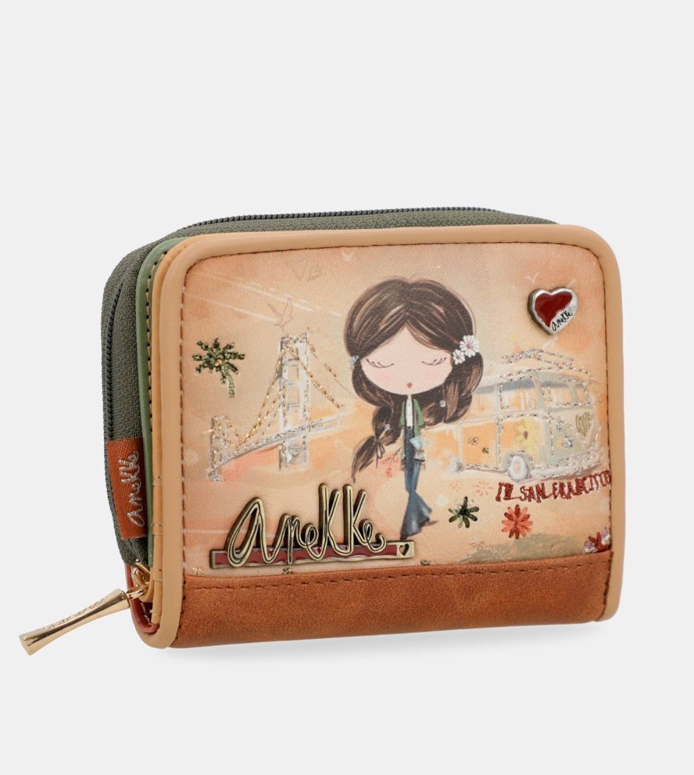 Penazenky Anekke Peace & Love Camel Rfid Wallet Damske | 8425793-XI
