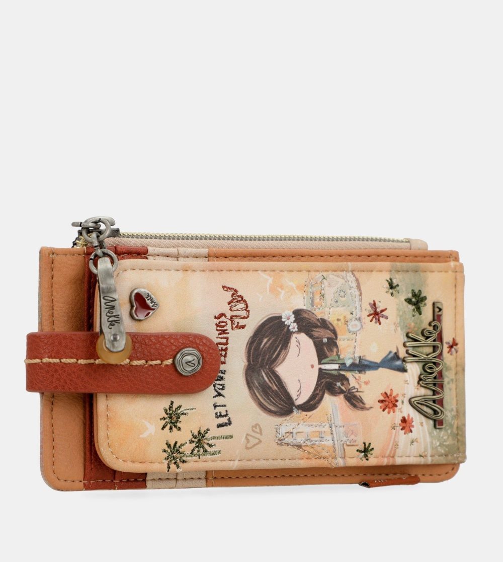 Penazenky Anekke Peace & Love Camel Rfid Card Holder Damske | 1074652-BP