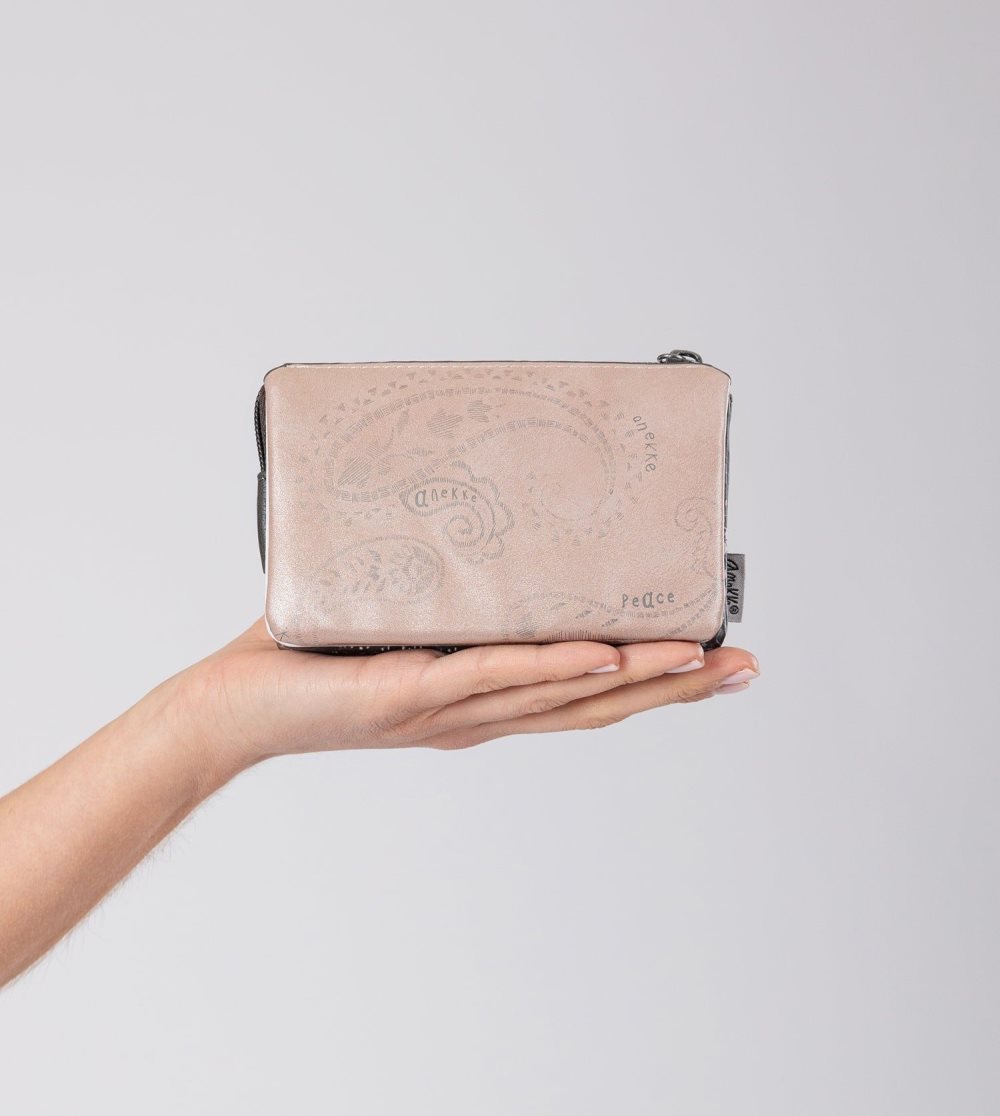 Penazenky Anekke Peace & Love Pink 3-compartment Coin Purse Damske | 1903678-EW