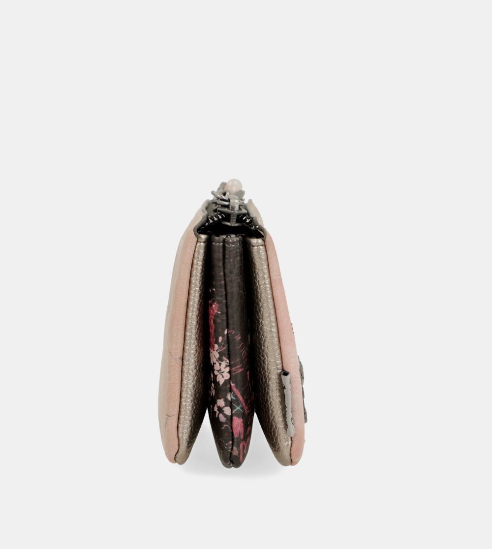 Penazenky Anekke Peace & Love Pink 3-compartment Coin Purse Damske | 1903678-EW