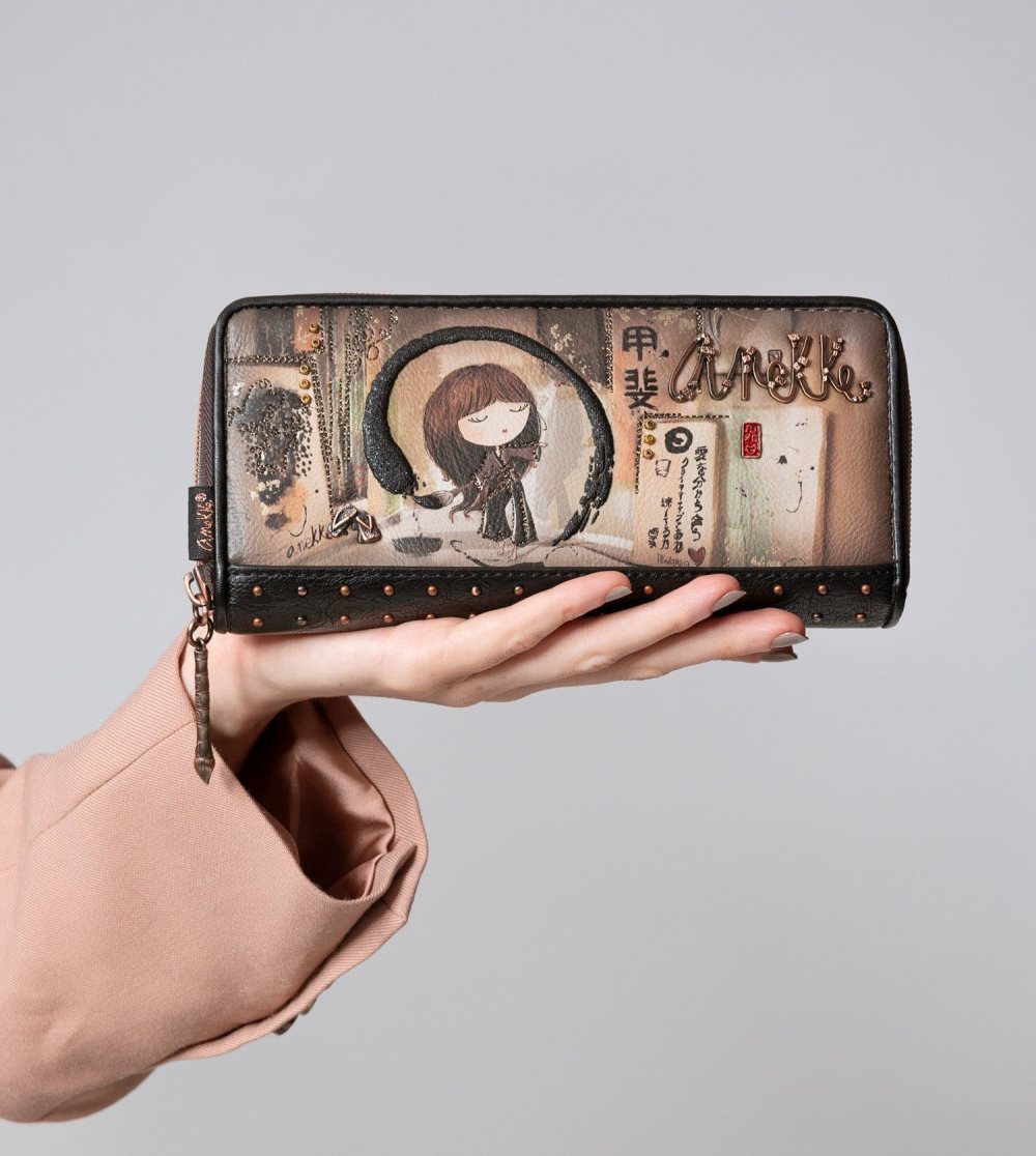 Penazenky Anekke Shoen Large Black Rfid Wallet Damske | 1906287-VY