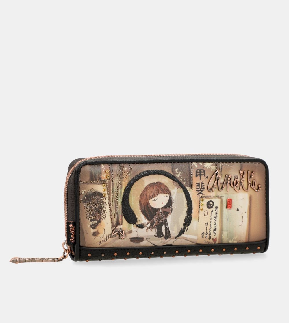Penazenky Anekke Shoen Large Black Rfid Wallet Damske | 1906287-VY