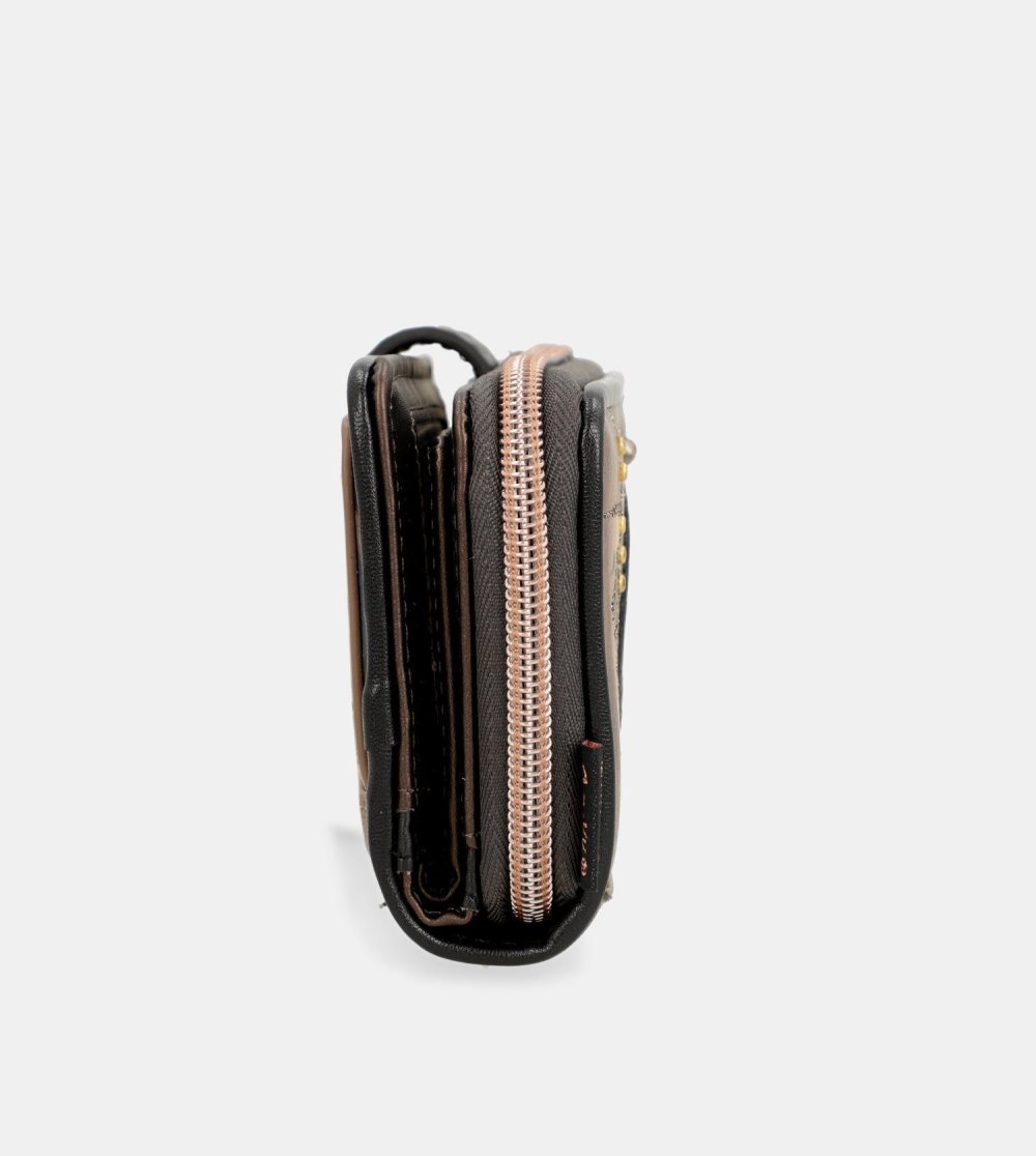 Penazenky Anekke Shoen Medium Black Rfid Wallet Damske | 8243950-ER