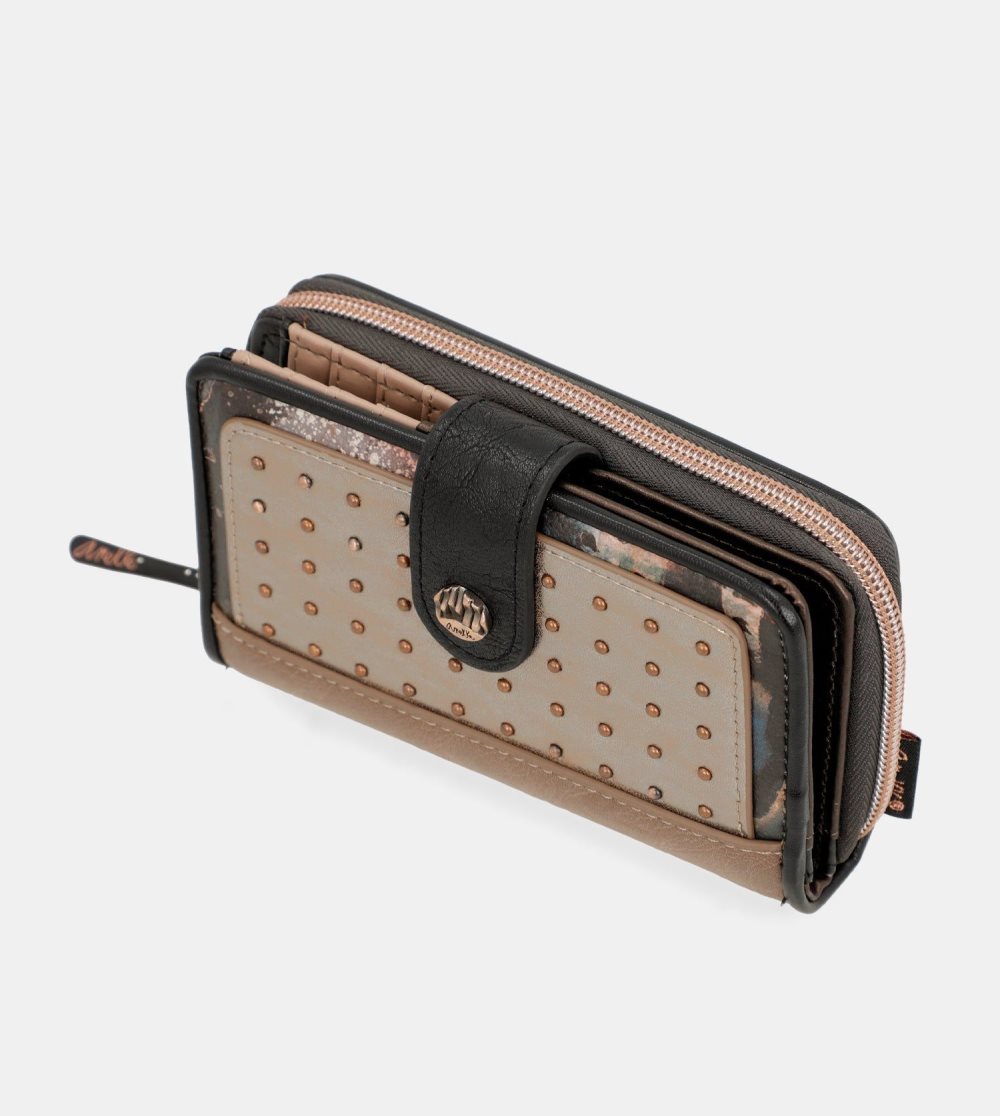 Penazenky Anekke Shoen Medium Black Rfid Wallet Damske | 8243950-ER