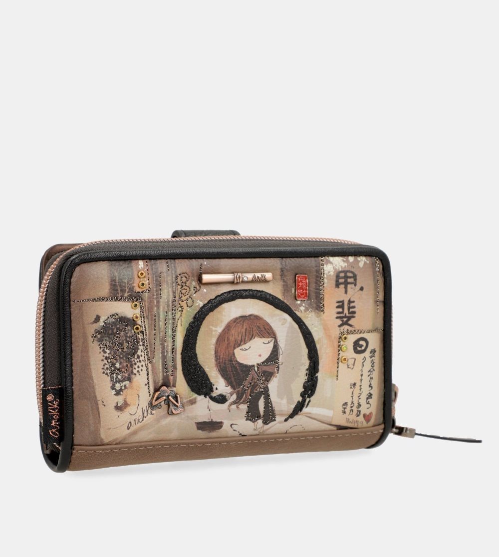 Penazenky Anekke Shoen Medium Black Rfid Wallet Damske | 8243950-ER