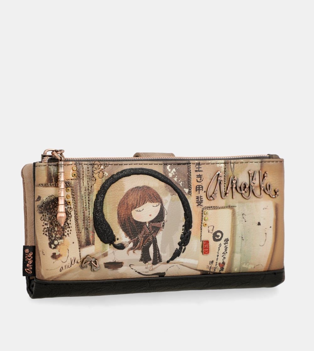 Penazenky Anekke Shoen Shoen Large Black Flexible Rfid Wallet Damske | 2807539-NR