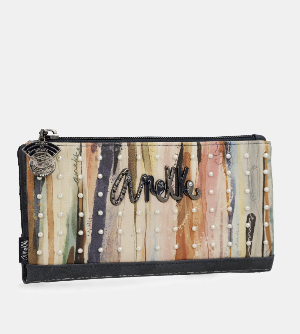 Penazenky Anekke Studio Navy Blue Flexible Large Rfid Wallet Damske | 4153268-BK