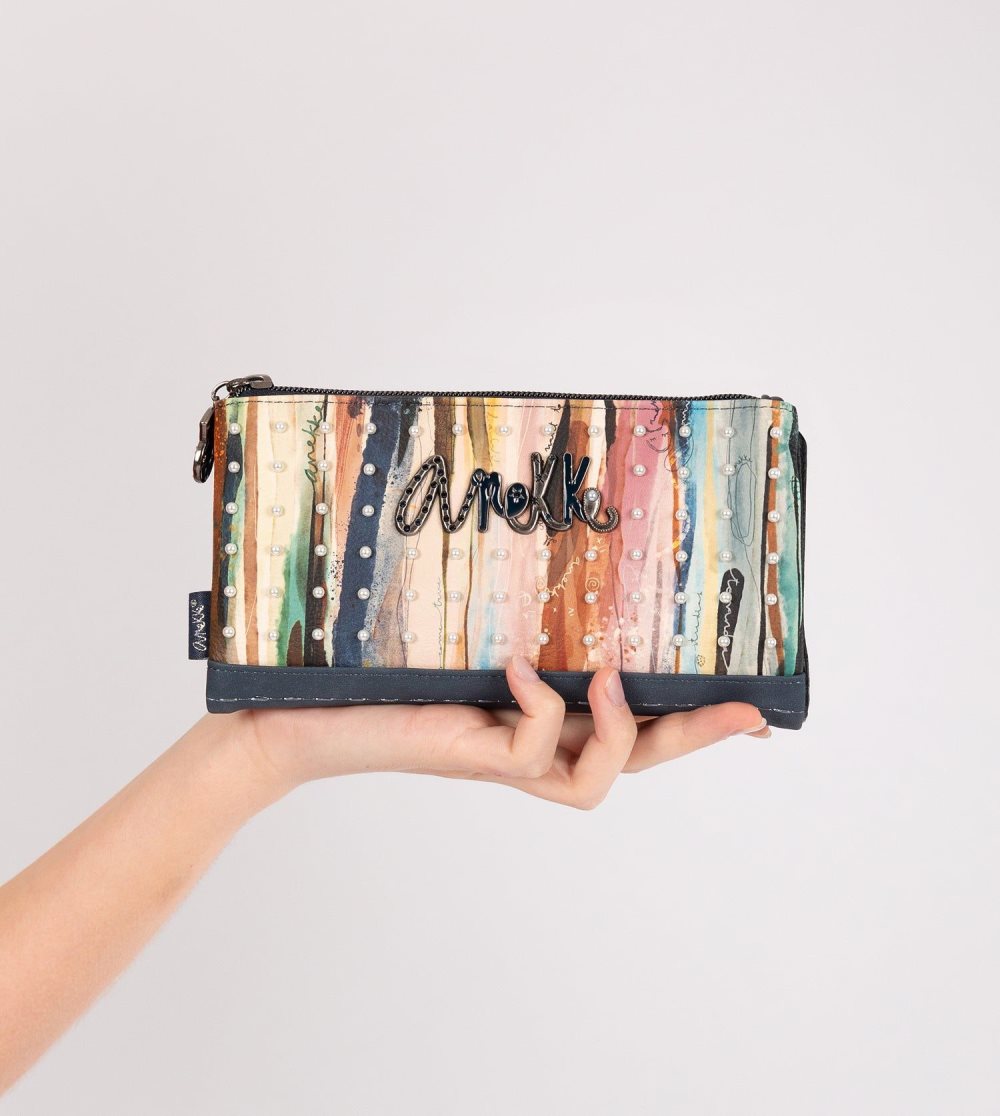 Penazenky Anekke Studio Navy Blue Flexible Large Rfid Wallet Damske | 4153268-BK