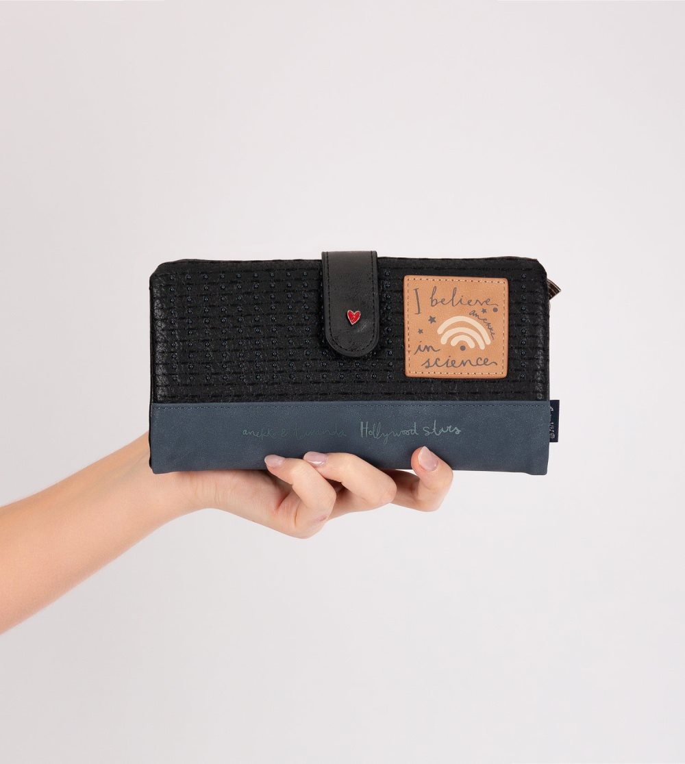 Penazenky Anekke Studio Navy Blue Flexible Large Rfid Wallet Damske | 4153268-BK