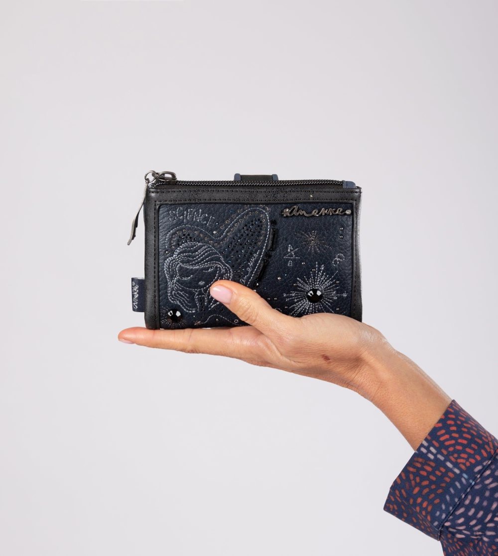 Penazenky Anekke Studio Navy Blue Flexible Medium Rfid Wallet Damske | 0243571-FG
