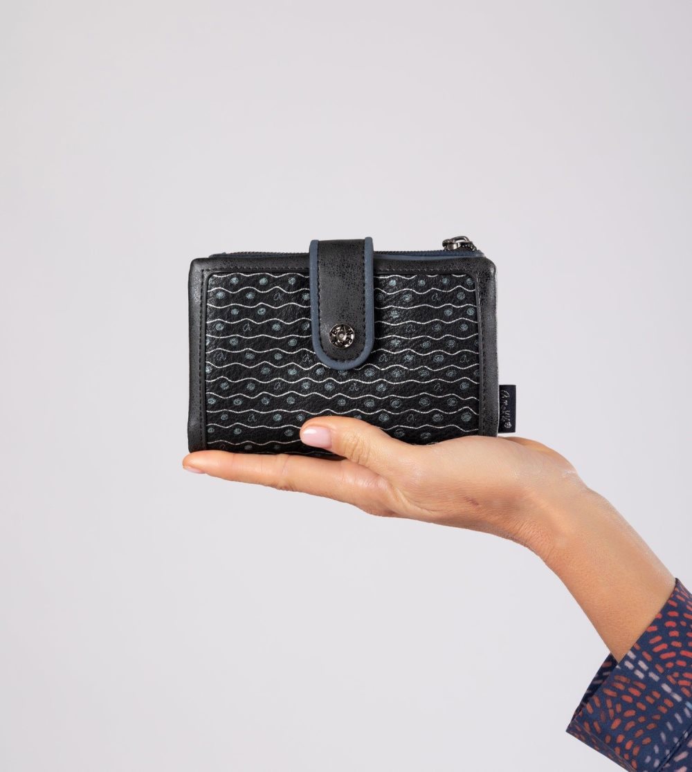 Penazenky Anekke Studio Navy Blue Flexible Medium Rfid Wallet Damske | 0243571-FG