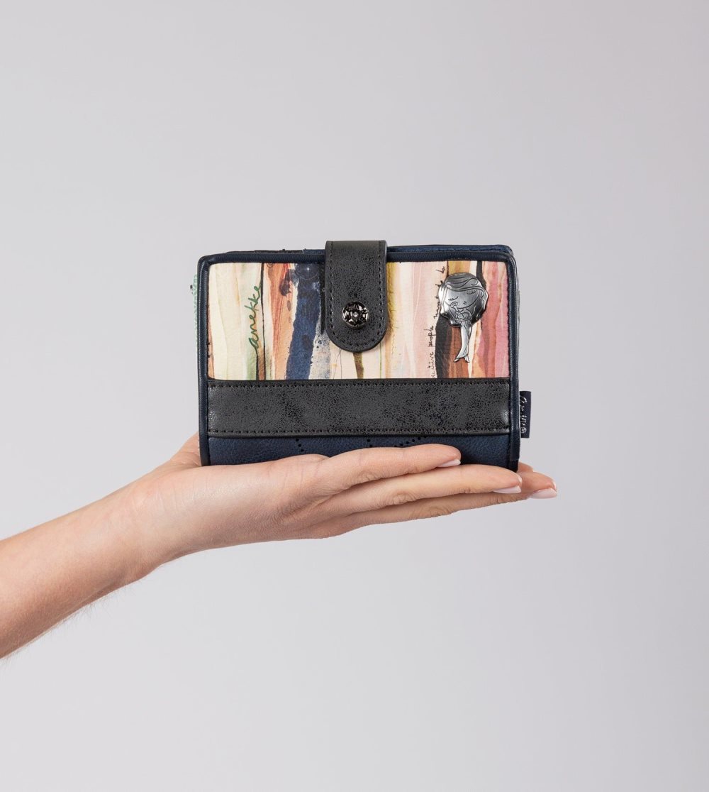 Penazenky Anekke Studio Navy Blue Small Rfid Wallet Damske | 8927654-NP