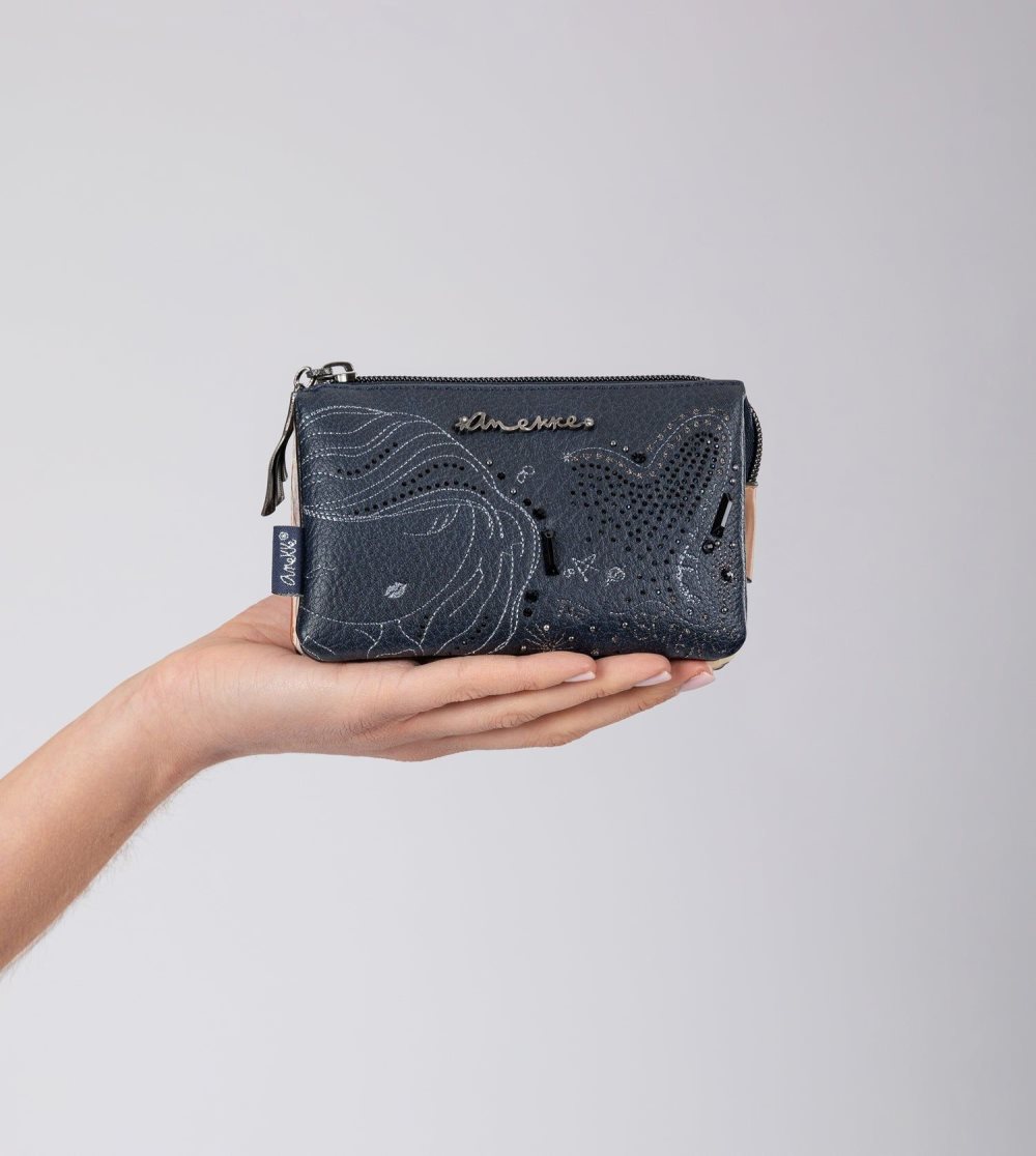 Penazenky Anekke Studio Navy Blue Triple Coin Purse Damske | 5243819-FK