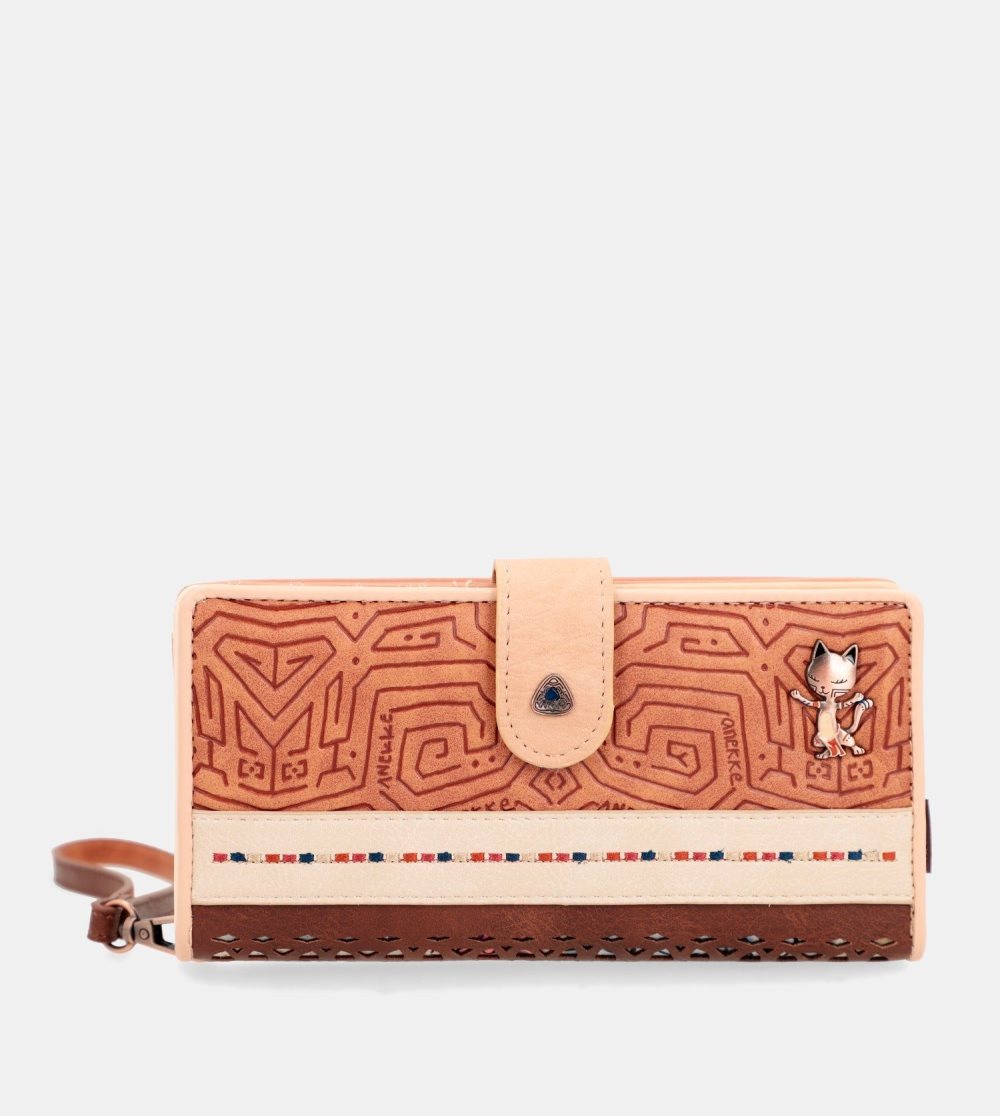 Penazenky Anekke Tribe Large Brown Rfid Wallet Damske | 0179238-ZU