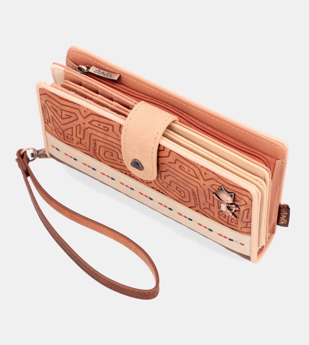 Penazenky Anekke Tribe Large Brown Rfid Wallet Damske | 0179238-ZU