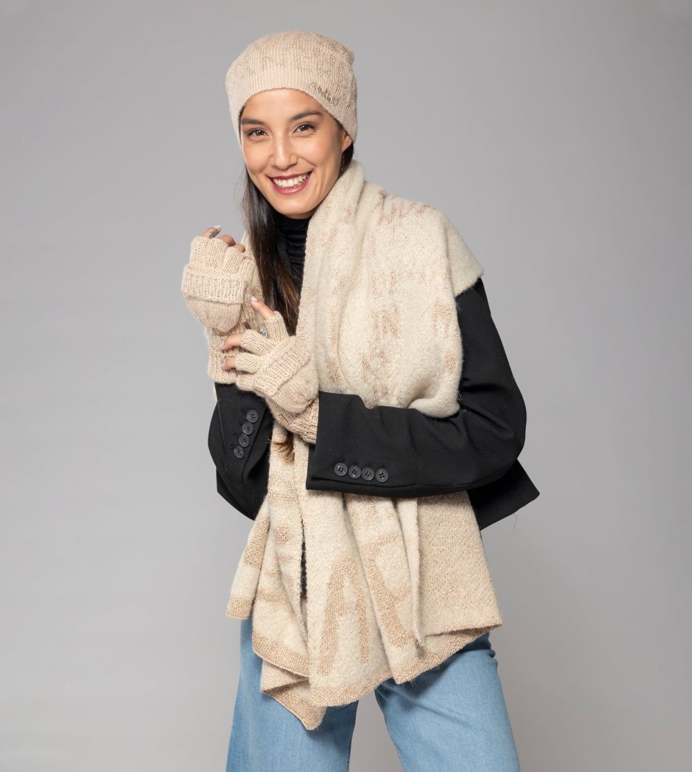 Rukavice Anekke Beige Logo Mittens Damske | 8947501-ZL