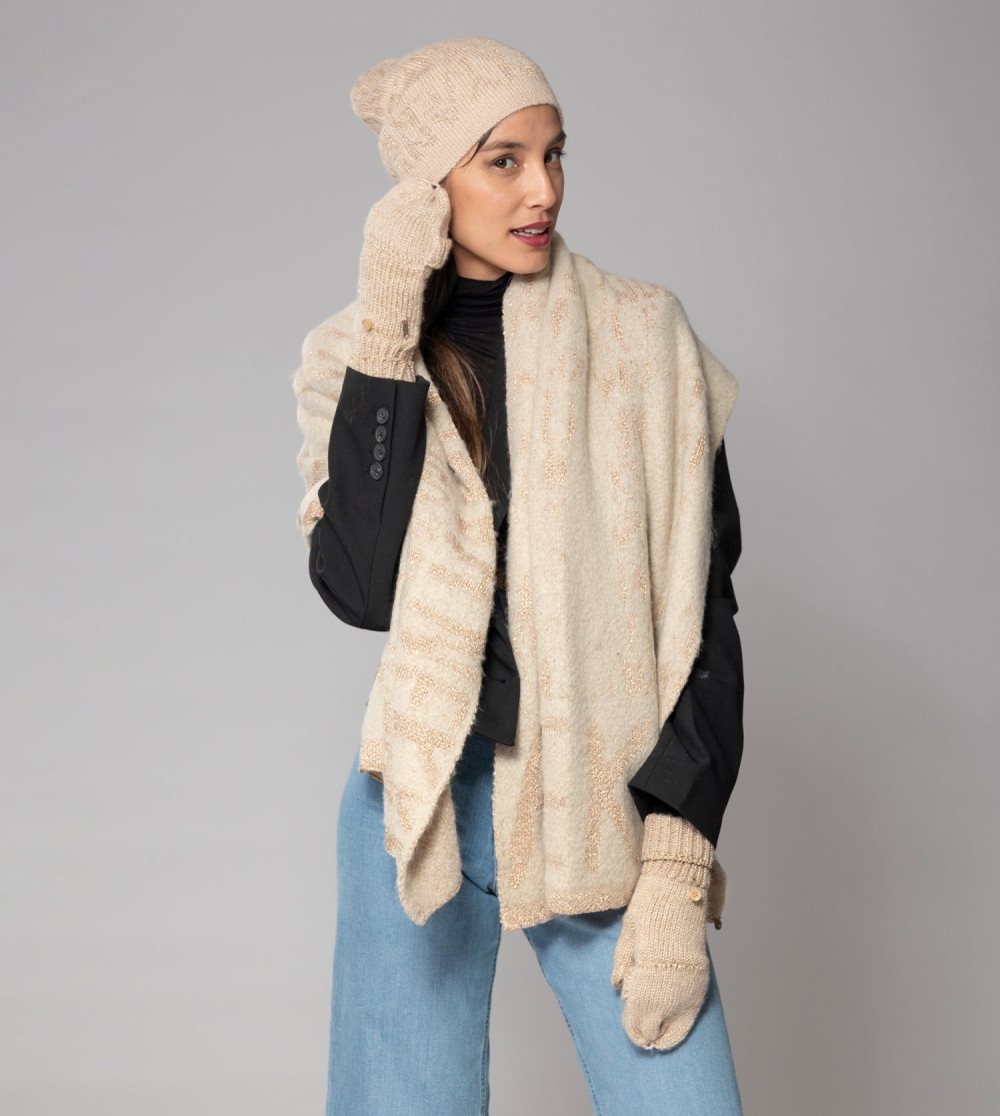 Rukavice Anekke Beige Logo Mittens Damske | 8947501-ZL