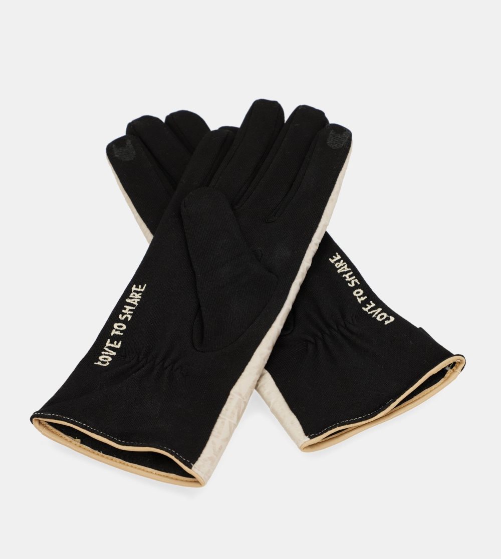 Rukavice Anekke Black And Beige Contemporary Gloves Damske | 3524786-OI