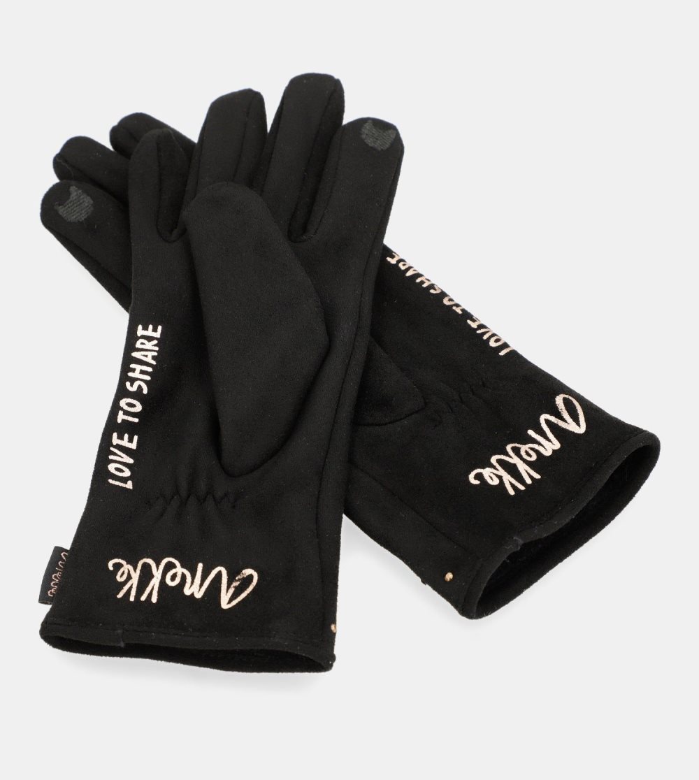 Rukavice Anekke Black Fleece-lined Gloves Damske | 9842617-NF