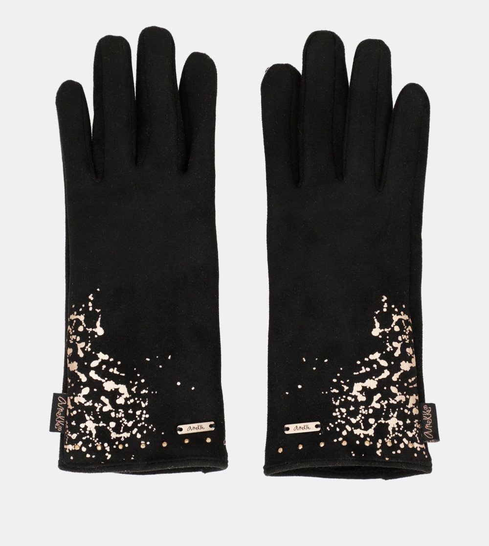 Rukavice Anekke Black Fleece-lined Gloves Damske | 9842617-NF