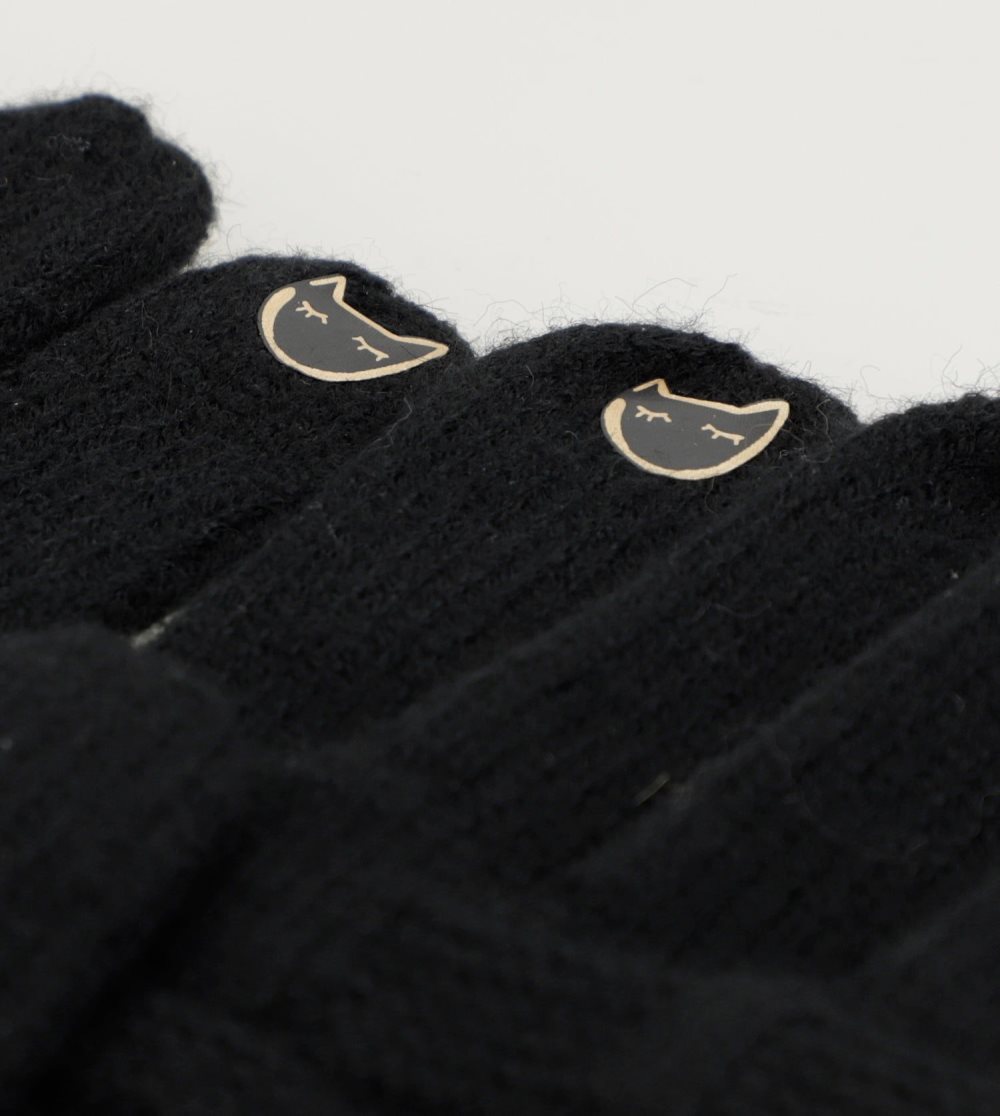 Rukavice Anekke Black Knit Gloves Damske | 6915703-WJ