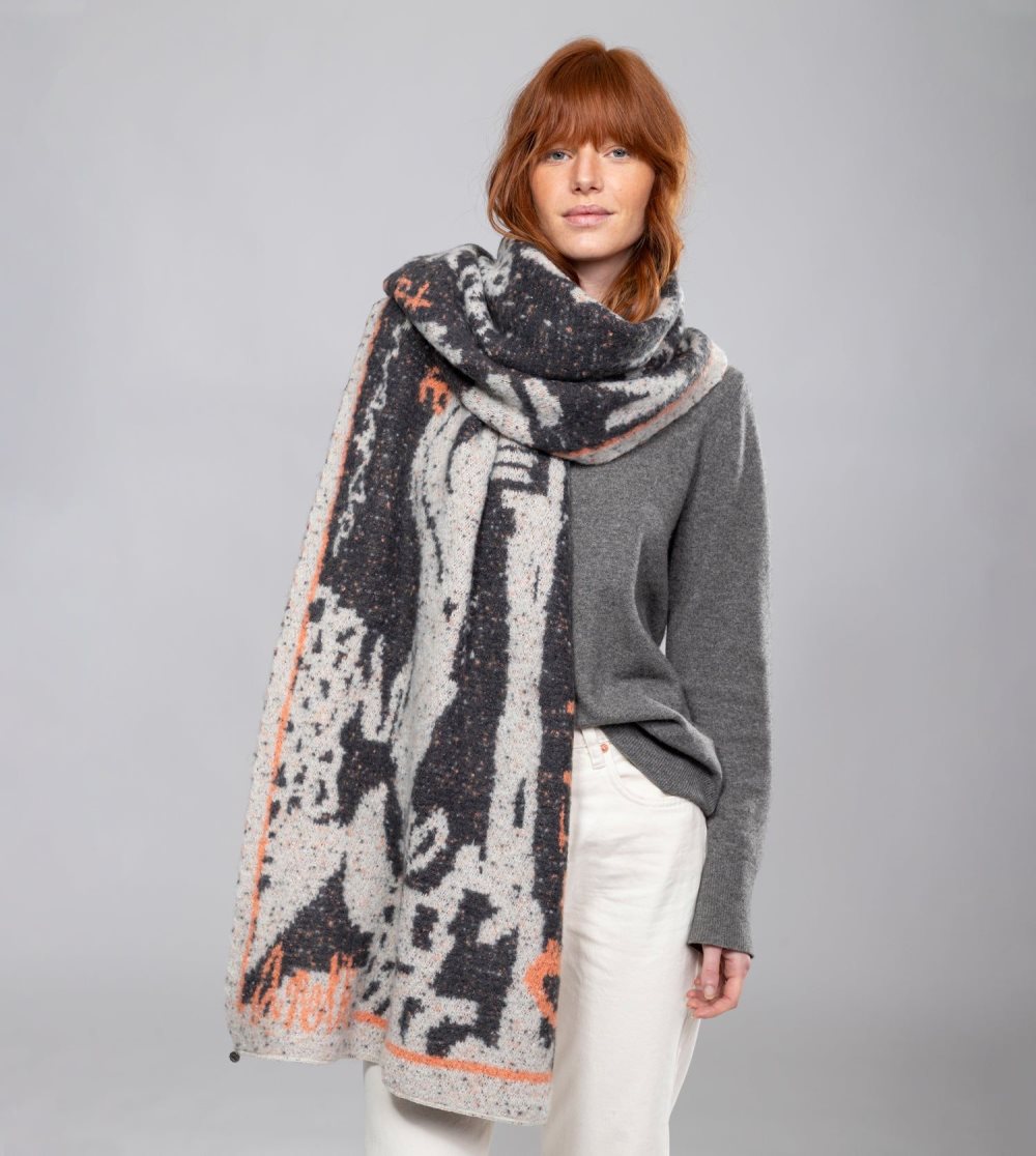 Sal Anekke Black And White Contemporary Scarf. Damske | 0294513-JK