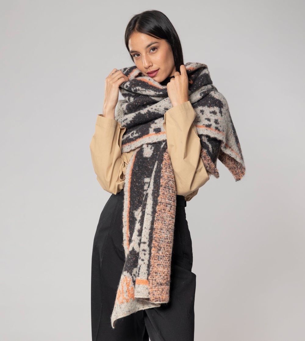 Sal Anekke Black And White Contemporary Scarf. Damske | 0294513-JK