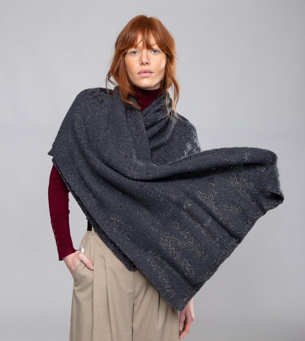 Sal Anekke Black Logomania Scarf. Damske | 0631247-NQ